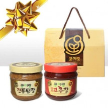 [콩이랑농원]선물세트 1(전통된장1Kg+매실고추장1Kg)매주 월, 수, 금 발송 