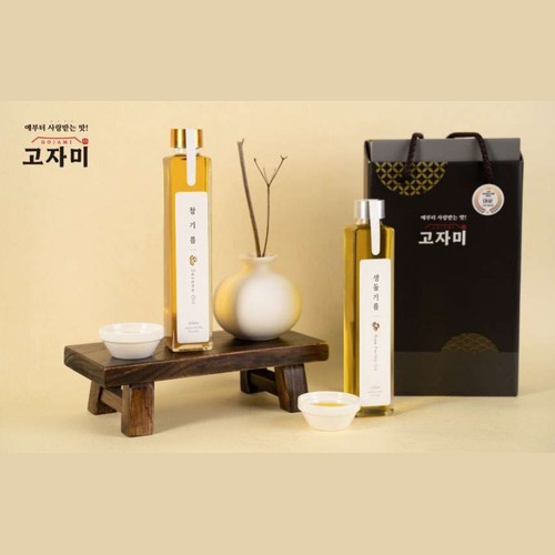 [고자미영농조합법인] 국산 참기름/들기름/멸치어간장 선물세트(옵션선택) *